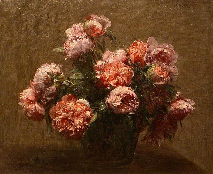 Vase of Peonies, Henri Fantin-Latour